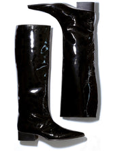 Load image into Gallery viewer, Gucci Tom Ford era black patent leather boots FW 1997 collection
