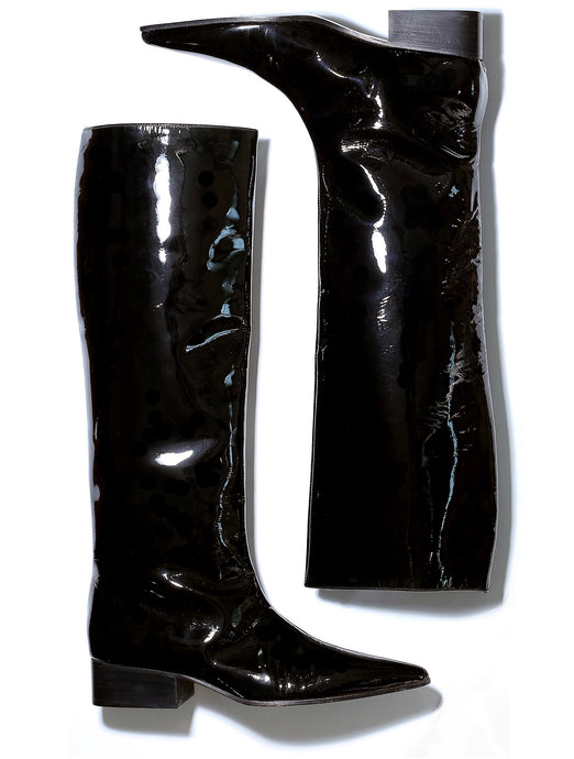 Gucci Tom Ford era black patent leather boots FW 1997 collection